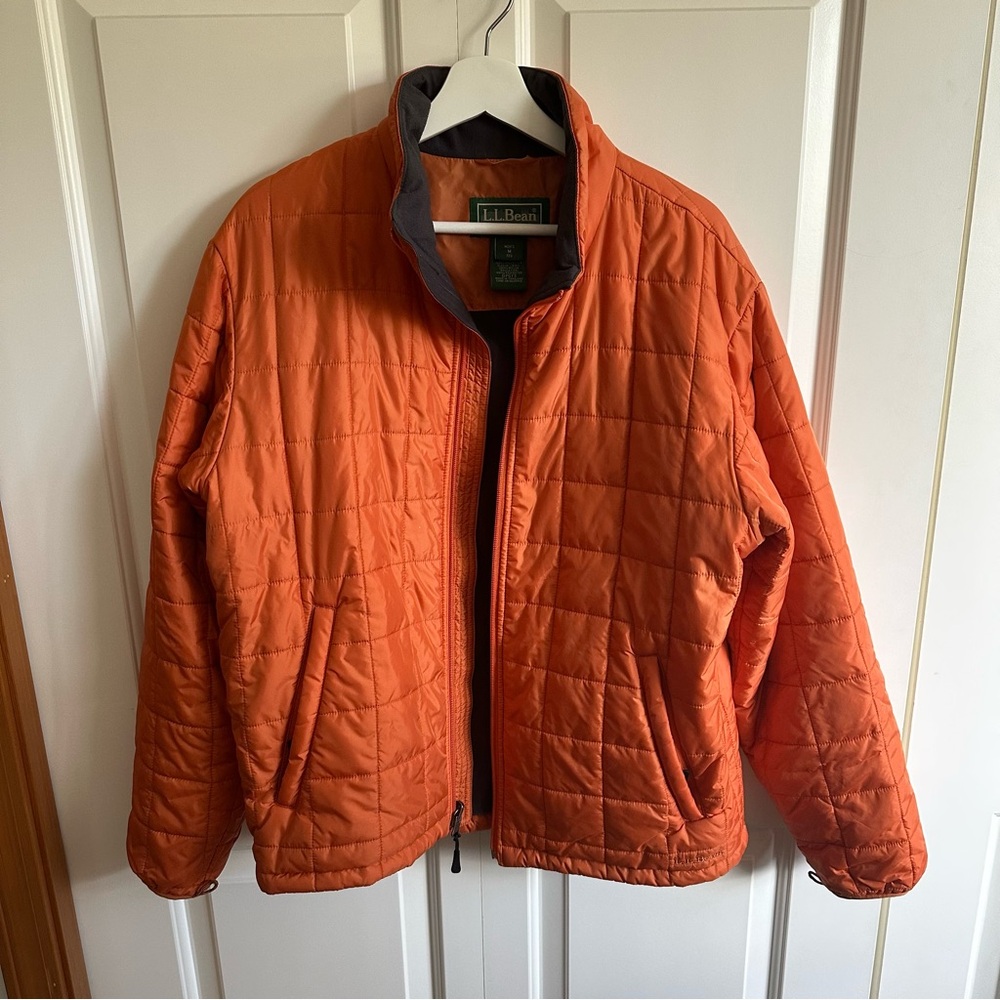 L.L. Bean Quilted Jacket Puffer Orange